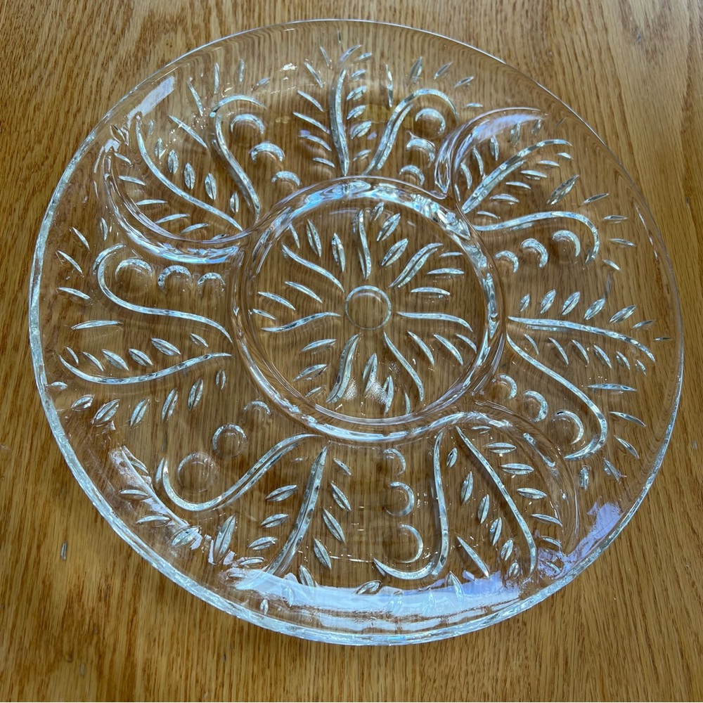 vintage Federal Glass divided serving dish, a relish dish or serving platter.